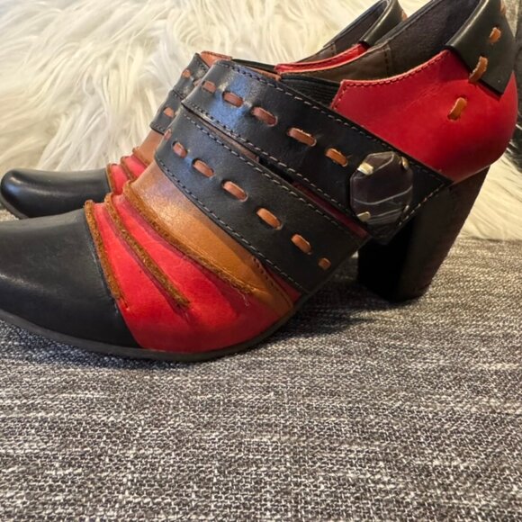 L’Artiste by Spring Step “Wondrous” Bootie – Red Leather – Women’s 36 (US 5.5–6) - Picture 4 of 10